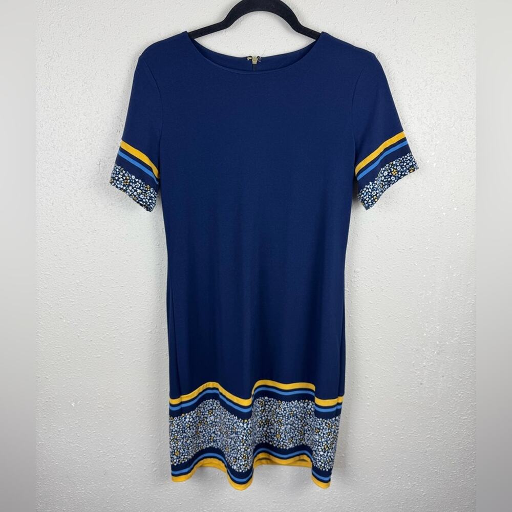 (S) Michael Kors Blue and Yellow floral dress